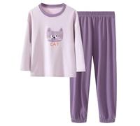 Clothes for Kids Children Pure Cotton Underwear Set for Boys and Girls Clothes and Pants Cotton Skin Friendly Breathable Baby Spring Base (Purple, 13 14 Years)