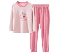 Clothes for Kids Children Pure Cotton Underwear Set for Boys and Girls Clothes and Pants Cotton Skin Friendly Breathable Baby Spring Base (3 4 Years) Pink