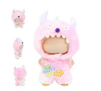 Clothes for l-bu Doll 17cm Accessories Suit Cute Clothes for Doll Dress up Monster Style Outfits（Pink）