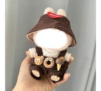 Clothes for Labubu, Clothe Set for labubu Dolls, Doll Clothes Suitable for labubu Dolls Accessories (NO Doll) (Brown-2P)