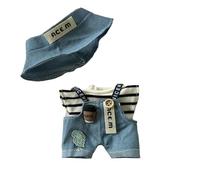 Clothes for Labubu, Doll Outfit Accessories Designed for 15 & 17cm Labubu（Blue Denim）