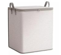 Clothes Hamper 140L Large Capacity Closet Organiser Waterproof ＆ Dustproof Clothes Storage Bag with Zip Cover ＆ Handles Foldable Blanket Organizer ideal for Home Duvet Quilts Moving House