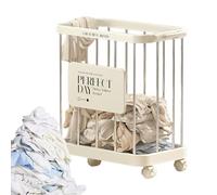 Clothes Hamper Laundry - Portable Storage Rolling Bin, Large Capacity, Sturdy Heavy Duty | Dirty Clothes Hamper Living Room Bedroom Bathroom Organizer Sturdy Practical Home Fundamentals Accessories