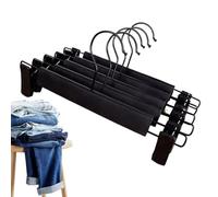 Clothes Hanger Clamps for Clothes, Clamp Clip Hangers, Space Saving 5 x Trouser and Skirt Hangers, Adjustable Clip Hanger for Clothes and Trousers, with a 360 Degree Rotating Hook for Space