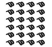 Clothes Hanger Connector,24 PCS Mini Flocking Hanger Hooks Non-slip Clothes Rack Cascading Velvet Hanger Clips for Wardrobe Closet Bathroom Black