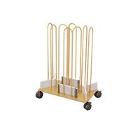 Clothes Hanger Holder, with Swivel Caster Hanger Organizer, Storage 4-sided for Clothing Retail Store (Storage Racks Only)(Gold)