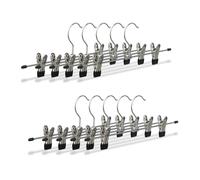 Clothes hangers Adjustable Trouser Clips Heavy-Duty Garment Rack Rubber Grip