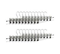 Clothes hangers Adjustable Trouser Clips Non-Slip Hanger Set Rubber Grip