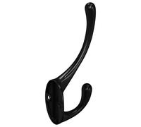 Clothes Hook 346pc Black Zinc Alloy 102 x29 x47mm Compact Wall Mount for Hallway
