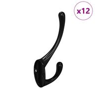 Clothes Hook Black Zinc Alloy Rack Garment Holder Wall Hanger Coat vidaXL