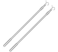 Clothes Hook Pole Adjustable 33cm-61cm Telescopic Window Pole Rod Opener Closet Coat Rack Hook Rod for Blinds Closets Ceilings(2pack)