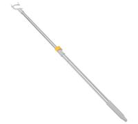 Clothes Hook Pole: Telescopic Stainless Steel Hanger Reacher Extends 64-101cm - Long Reach Hook for Hanging Clothes, Plants, Lights & Bird Feeder