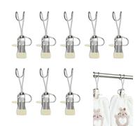 Clothes Hooks with Clips, Rustproof Clothes Peg Clip - Multifunctional 10X Clips | Closet Hanger Organization Clamps, Clothes Clips, Storage Hook