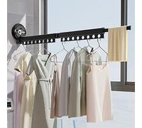 Clothes Horse Clothes Airer Clothes Drying Rack Wall Mounted With Suction Cup,Movable Clothes Hanging Rack,Retractable Laundry Rack,Can Be Sucked On Window Glass,RV Glass,and Various Tiles,Folding Dr