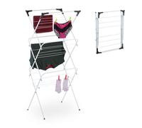 Clothes Horse Foldable Tower Drying Folding Airing Rack Levels Metal Extendable