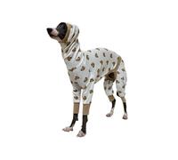 Clothes Italian Greyhound Pajamas Cute Bear Print Cotton Dog Onesie Soft Whippet Clothes Turtleneck Four-Legged Bedlington Pet Jumpsuit boy girl(8)