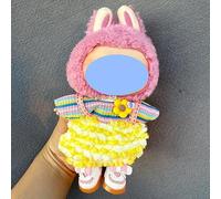 Clothes laabu Clothes Plush Sitting Party one, Two or Three Generations of Replacement Skirt Set, Suitable for 17CM，Only Clothes, not Shoes Included (Symphony Cute Fun (top + Strap Skirt))