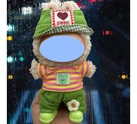 Clothes laabu Clothes Plush Sitting Party one, Two or Three Generations of Replacement Skirt Set, Suitable for 17CM，Only Clothes, not Shoes Included (Lush (hat + top + Pants))