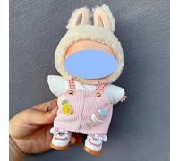 Clothes laabu Clothes Plush Sitting Party one, Two or Three Generations of Replacement Skirt Set, Suitable for 17CM，Only Clothes, not Shoes Included (Bubble Fun Dream (top + Strap Skirt))
