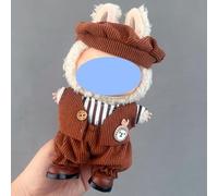 Clothes laabu Clothes Plush Sitting Party one, Two or Three Generations of Replacement Skirt Set, Suitable for 17CM (Brown Fantasy Gentleman (Hat + Top + Vest + Pants))