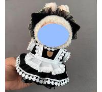 Clothes laabu Clothes Plush Sitting Party one, Two or Three Generations of Replacement Skirt Set, Suitable for 17CM,Only Clothes, not Shoes Included (Little Maid (hat + Dress))
