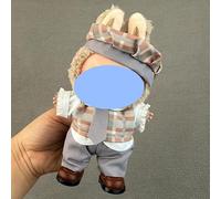 Clothes laabu Clothes Plush Sitting Party one, Two or Three Generations of Replacement Skirt Set, Suitable for 17CM，Only Clothes, not Shoes Included (Gentleman's demeanor (hat + top + Pants))