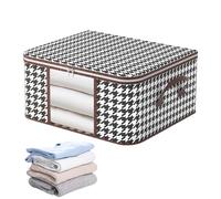 Clothes Organiser - Dustproof Non-Woven Fabric Clothes Organiser, 55 x 35 x 25 cm Large Storage Bin for Clothes | Foldable Storage Bag with Zipper Made of Thick Fabric for Bed