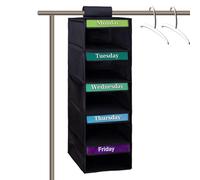 Clothes Organizer | Five-Tiered Clothing Storage Organization,Weekly Clothes Organizer | for Children's Room Home Closet Wardrobe Door School Classroom Dorm Baby Teen