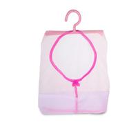 Clothes Peg Bag, Mesh Peg Bag for Washing Line with Hanger Multi Purpose Peg Bags Organizer Peg Organisation Storage Hanging Bag Pink 26 x 30cm
