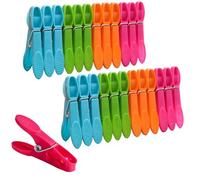 Clothes Pegs, 48 Packs Plastic Clothes Pegs for Washing Line, Strong Grip Washing Line Pegs with 4 Colors, Rust Resistant Laundry Pegs Non Slip Laundry Clips for Home Garden Indoor & Outdoor