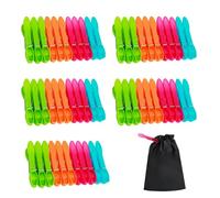 Clothes Pegs 60 Packs Pegs for Washing Line with Bag Washing Line Pegs with Durable Spring 4 Colors Clothes Peg s for Washin g Lin e Plastic Clothe Peg s for Wash Lin e Outside Non Slip