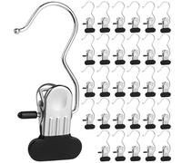 Clothes Pins 30-Pack Laundry Hook Hangers Clothes Hanger Clips for Closet Organizer Socks Towels Clips Heavy Duty Clothespins Bulk Clothes Hanger Clips for Wardrobe Travel Pants Socks Handbag
