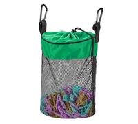 Clothes Pins Bag Holder Outdoor, Nylon Mesh Clothespin Pouch, Laundry Clothes Pin Holder with Drawstring Closure, Clothes Pin Bag Hangings for Wardrobe, Green, Refer to description, Unisex