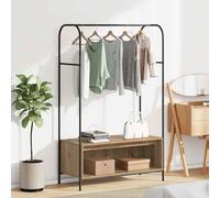 Clothes rack Brown oak 100x44x160cm Engineered wood Metal frame modern storage+