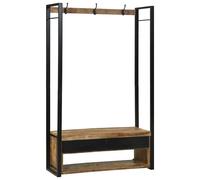 vidaXL Clothes Rack Brown 110 x 40 x 179 cm Solid Mango wood
