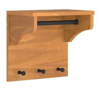 (wallnut) vidaXL Wall-mounted Coat Rack SANDNES 43x30x42 cm Solid Wood Pine