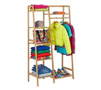 Clothes rack, coat stand, clothes rail, hall coat rack, shoe rack, bamboo