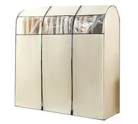 Clothes Rack Cover, Dustproof Clothes Protector Bag Full Length Clothes Rail Cover with 2 Metal Zips Breathable Garment Cover for Garment Rack(Size:150×50×170cm)