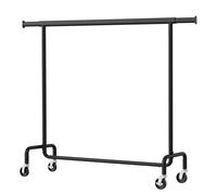 Clothes Rack on Wheels, Heavy-Duty Clothes Rail, Black