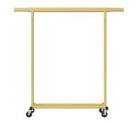 Clothes Rack on Wheels, Heavy Duty Clothes Rail, Pale Gold