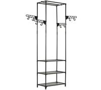 Clothes Rack Steel and Non-woven Fabric 55x28.5x175cm Black Coat Stand vidaXL