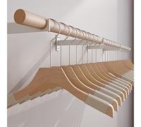 Clothes Rack Wall Mounted Garment Bar, Retail Clothing Display Stand Multi-Purpose Hanging Rod, Closet Storage Rail Clothes Organizer Wire Shelving, Home/Commercial Clothes Hanger Pole Towel Rack