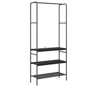 Clothes Rack with Shelves Engineered Wood Sonoma Oak Modern 77x30x171 cm