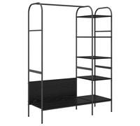 vidaXL Clothes Rack with Shelf Black 120 x 44 x 160 cm Engineered Wood