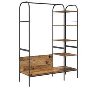 vidaXL Clothes Rack with Shelf Brown 120 x 44 x 160 cm Engineered Wood
