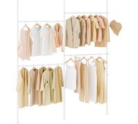 Clothes Rail Bedroom Adjustable Storage Rack Freestanding Clothes Racks White Coat Rack,sobuy Kls03-Ii-W