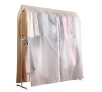 clothes rail cover Double Layer Clothes Dust Cover Floor Standing Hanger Dustproof(Color 1 180 * 180 cm)