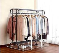 Clothes Rail Cover, Double-Layer Hanger, Extra Wide Double Pole, Transparent, Garment Dustproof Storage Bag(A,120x95x145CM)