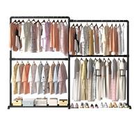 Clothes Rail For Bedroom,Clothing Rails Heavy Duty Clothes Racks For Hanging Clothes Black