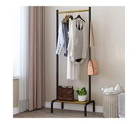 Clothes Rail Rack Coat Rack With Shelf With Shelves Industrial With 1 Shelves And 2 Hooks Standing Small Clothes Rack Closet Organizer (Color : Svart, Size : 1-60 * 40 * 160cm) (Svart 1)